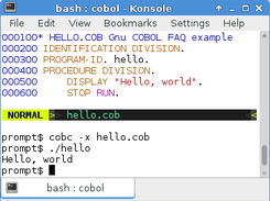 GnuCOBOL hello