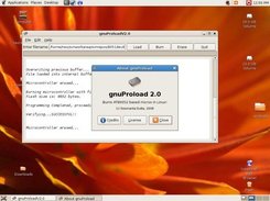 gnuProload - Showing the credits dialog