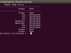 GNUSki Score Screen