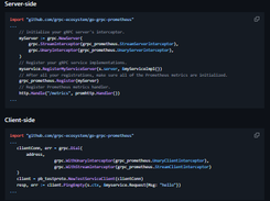Go gRPC Interceptors for Prometheus Screenshot 1