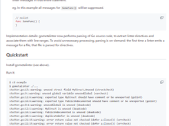 Go Meta Linter Screenshot 1