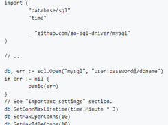 Go MySQL Driver Screenshot 1