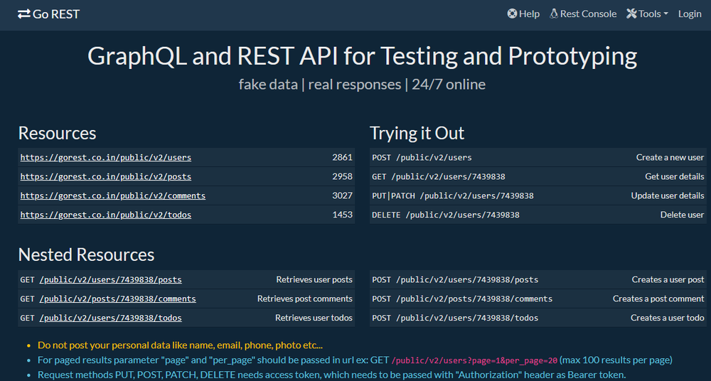Go REST Screenshot 1