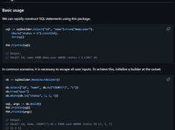 Go SQLBuilder Screenshot 1