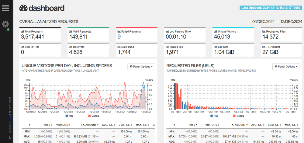 GoAccess Screenshot 1