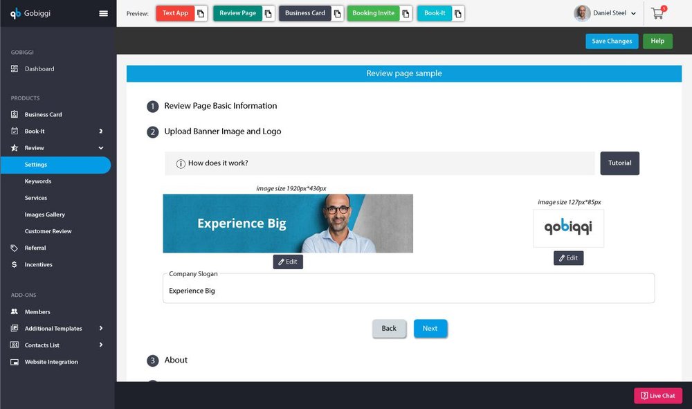 WebReviewSite Screenshot 1