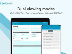 Toggle between a form viewing mode and a small screen viewing mode – simplifying data capture on any device