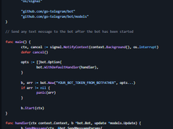 Golang Telegram Bot Screenshot 1