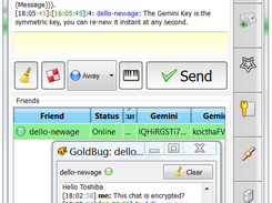 GoldBug - Encrypted Communications Snapshots 1
