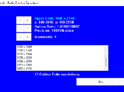 List of valid modes on Increments of 4, and Precision of 10k.