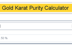 The picture of Gold Purity Calculator deployed on a website