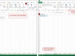 Create a table of contents for all sheets or a link back to the active sheet.