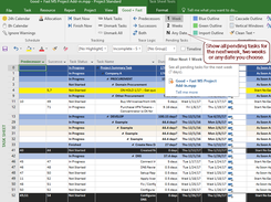 Show all pending tasks within the next week, the next two weeks or a custom date.