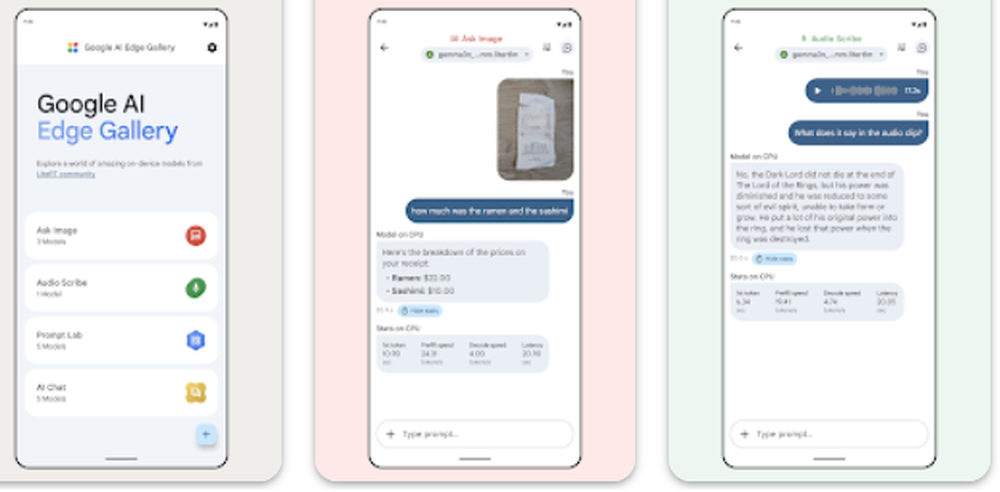 Google AI Edge Gallery Screenshot 1