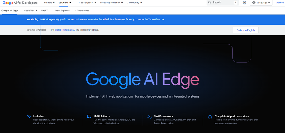 Google AI Edge Screenshot 1