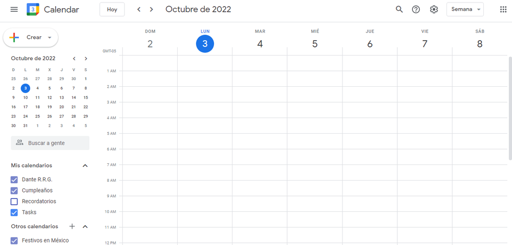 Google Calendar Screenshot 1