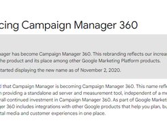 Google Campaign Manager 360 Screenshot 1