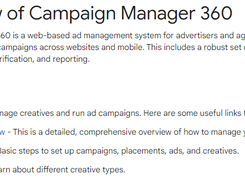 Google Campaign Manager 360 Screenshot 1