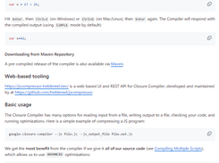 Google Closure Compiler Screenshot 1