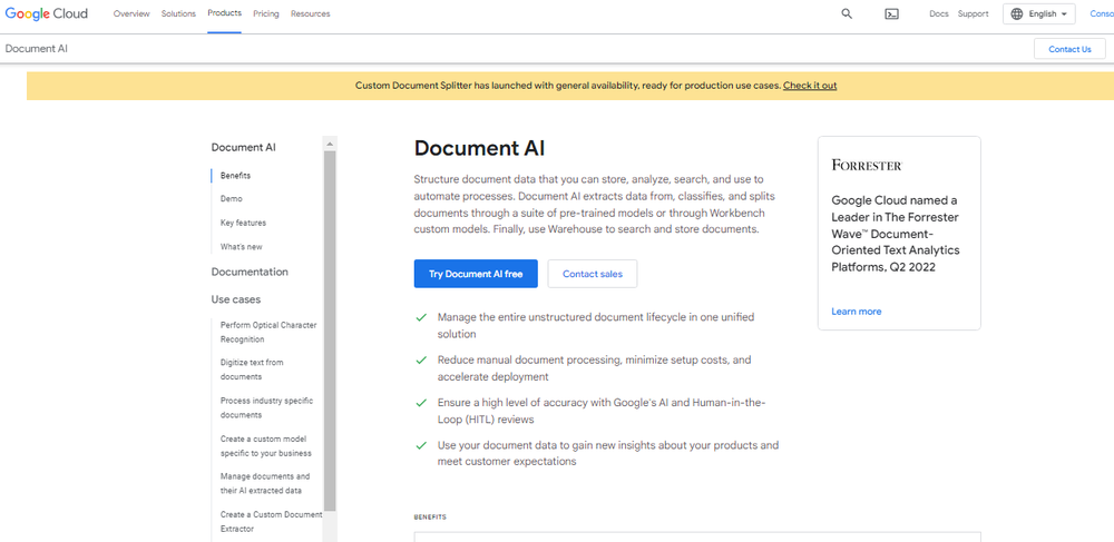 Google Cloud Document AI Screenshot 1