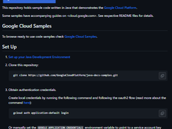 Google Cloud Platform Java Samples Screenshot 1