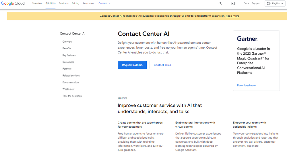 Google Cloud Contact Center AI Screenshot 1