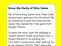 Google Dino Game Screenshot 3