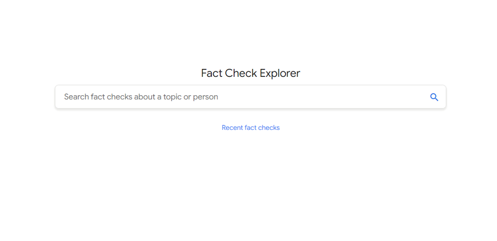 Google Fact Check Explorer Screenshot 1