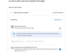 Google Takeout Screenshot 1