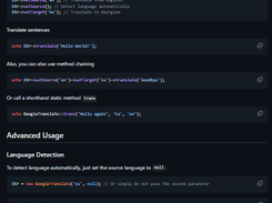 Google Translate PHP Screenshot 1