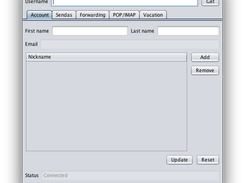 On the Account tab you can update a users name and add or remove nicknames