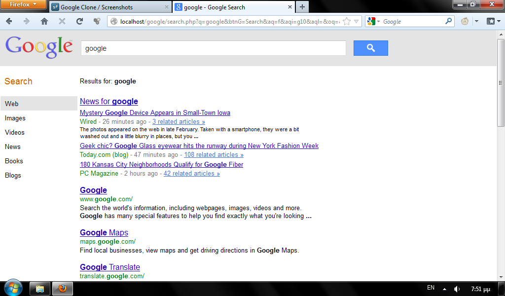 Google Clone Script