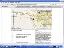 Map and Results with the default icons