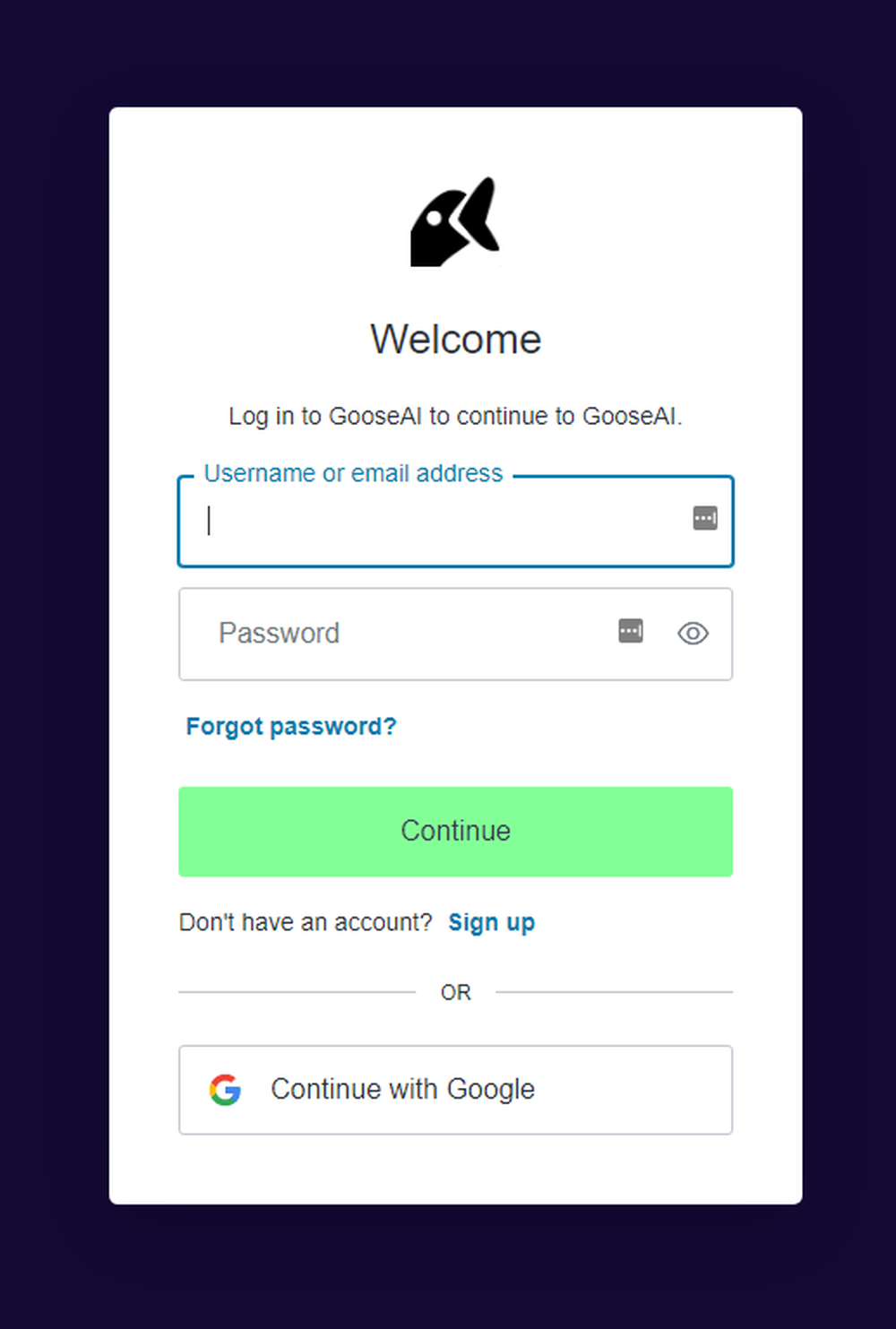GooseAI Screenshot 1