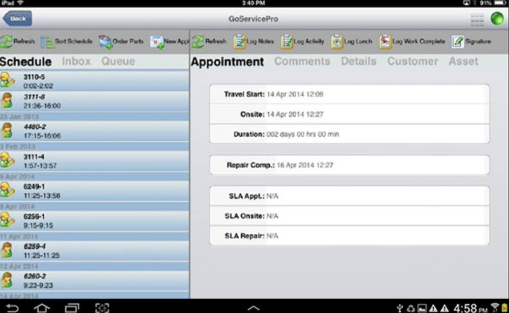 GoServicePro Screenshot 1