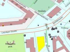 2D map of a German town.