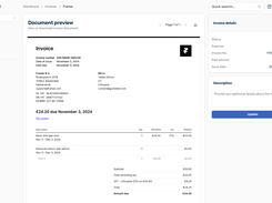 Invoice preview page