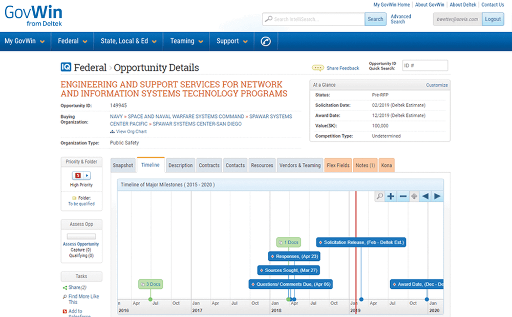 GovWin IQ Screenshot 1