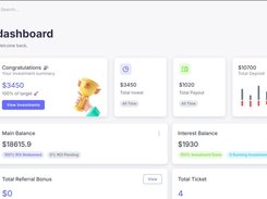 HYIP Script - User Dashboard