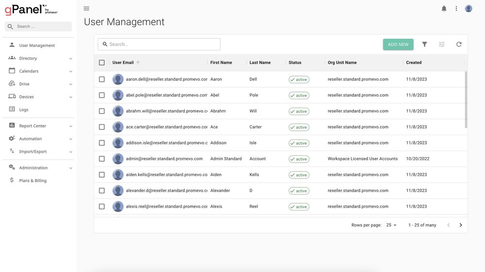 Create, edit, or remove users in a few clicks. Manage permissions, roles, signature templates, and more from a single dashboard.