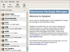 The main screen of GpkgPackages