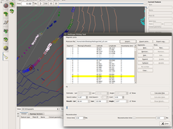 The Hellinger Fitting Tool dialog showing a dataset of segmented magnetic picks