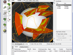 Cross sections through the mantle temperature scalar field coloured by isovalue (temperature) with topological plate boundaries overlaid on top