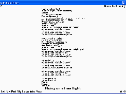 Windows-window with songtext