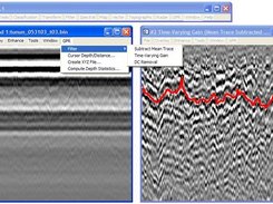 GPR data before (left) and after (after) filtering.