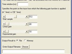 Input widget for applying a time-varying gain filter.