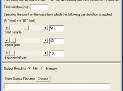 Input widget for applying a time-varying gain filter.