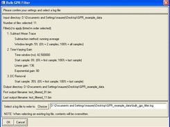 Confirmation screen for the bulk filter utility.