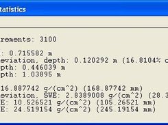 Depth and snow water equivalent (SWE) stats for a GPR layer.