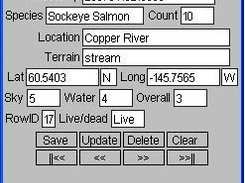 gpsDataLogger- Data editing tab